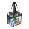 Leed's Black Game Day Clear Zippered Safety Tote