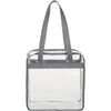 Leed's Grey Game Day Clear Zippered Safety Tote