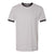 American Apparel Unisex Heather Grey/Black Fine Jersey Ringer T-Shirt