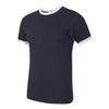 American Apparel Unisex Navy/White Fine Jersey Ringer T-Shirt