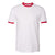 American Apparel Unisex White/Red Fine Jersey Ringer T-Shirt