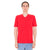American Apparel Unisex Red Fine Jersey Short Sleeve Classic V-Neck