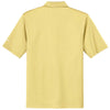 Nike Men's Light Yellow Dri-FIT Short Sleeve Textured Polo