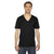 American Apparel Unisex Black Fine Jersey Short-Sleeve V-Neck