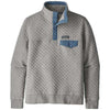 Patagonia Women's Drifter Grey with Woolly Blue Organic Cotton Quilt Snap-T Pullover