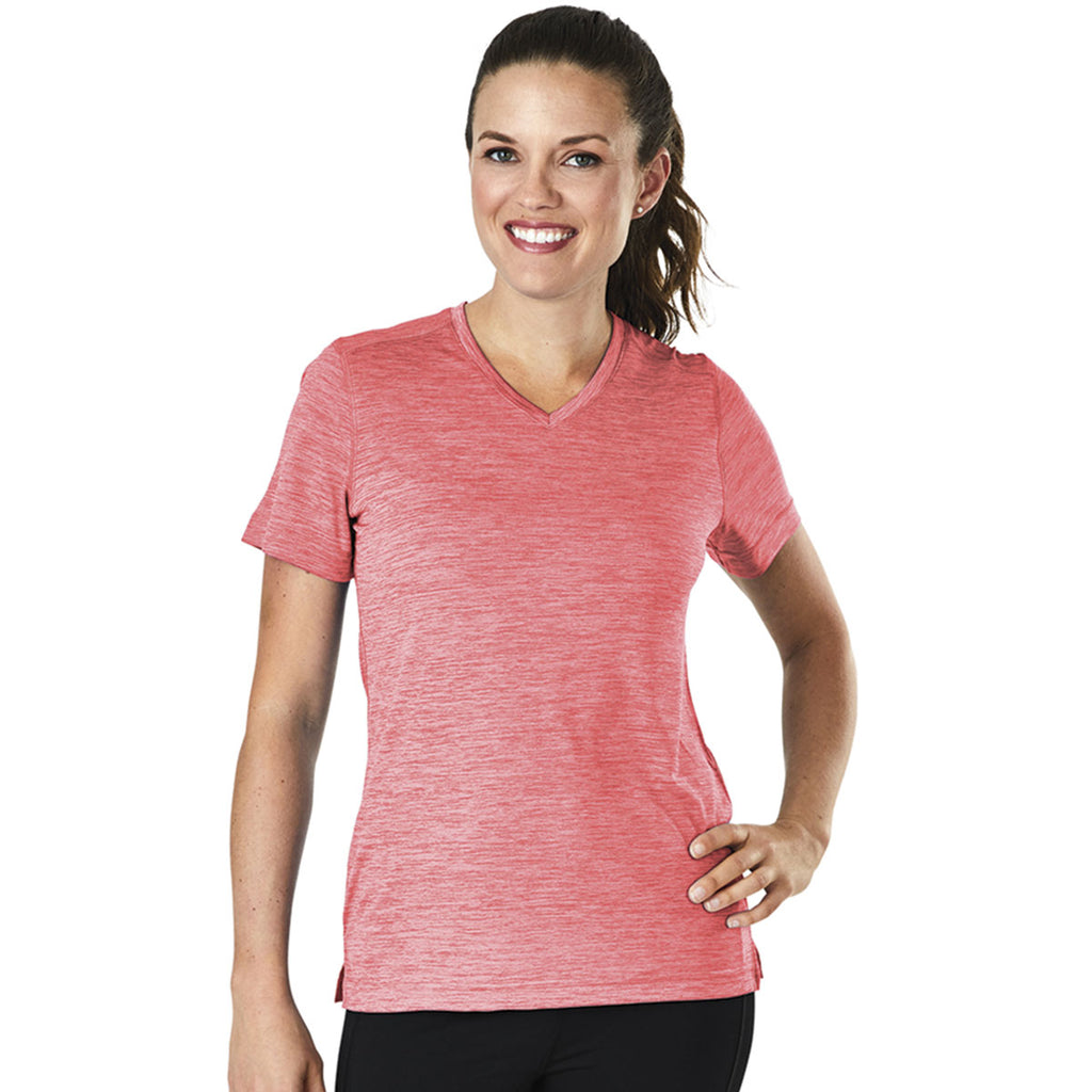 Charles River Women's Pink Space Dye Performance Tee