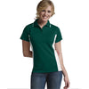 Charles River Women's Forest/White Color Blocked Wicking Polo