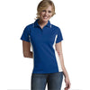 Charles River Women's Royal/White Color Blocked Wicking Polo