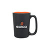 ETS Rocca Black/Glossy Orange Ceramic Mug 12 oz