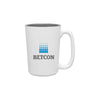 ETS Rocca White/Glossy Storm Grey Ceramic Mug 15 oz