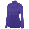 Augusta Women's Purple Shadow Tonal Heather Quarter Zip Pullover