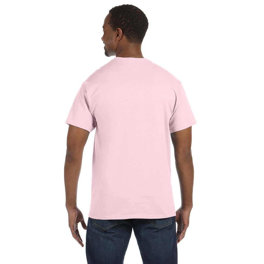 Jerzees Men's Classic Pink 5.6 Oz Dri-Power Active T-Shirt