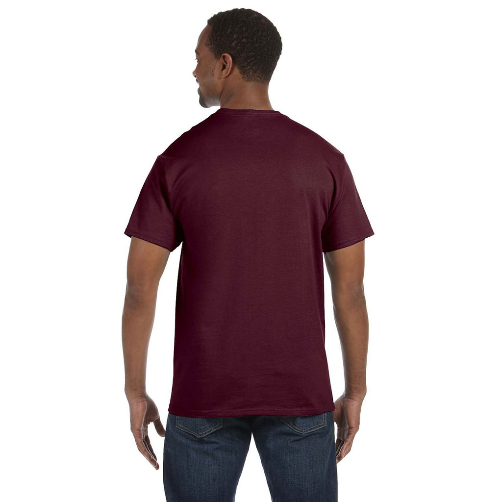 Jerzees Men's Maroon 5.6 Oz Dri-Power Active T-Shirt