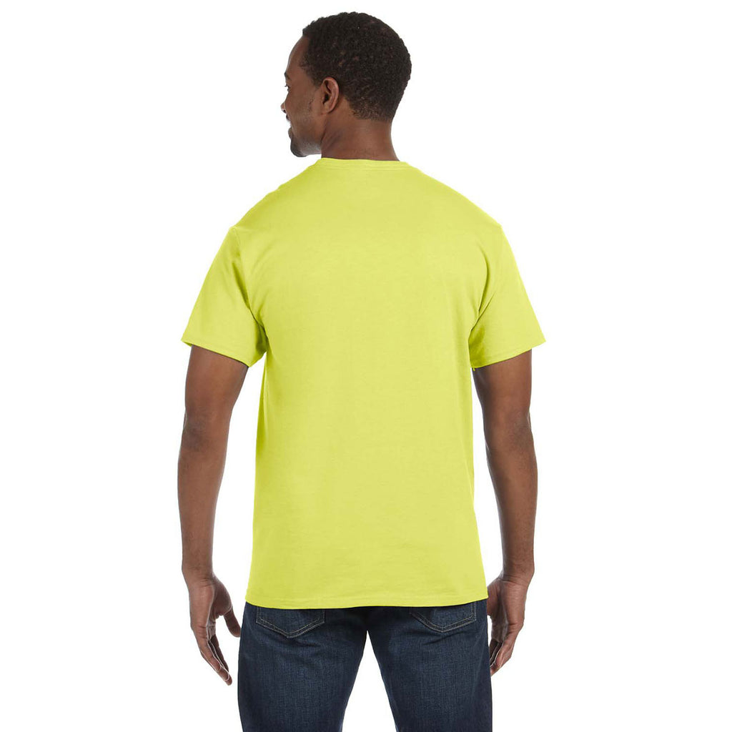 Jerzees Men's Safety Green 5.6 Oz Dri-Power Active T-Shirt