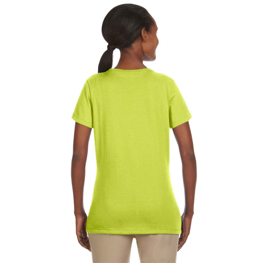 Jerzees Women's Safety Green 5.6 Oz. Dri-Power Active T-Shirt