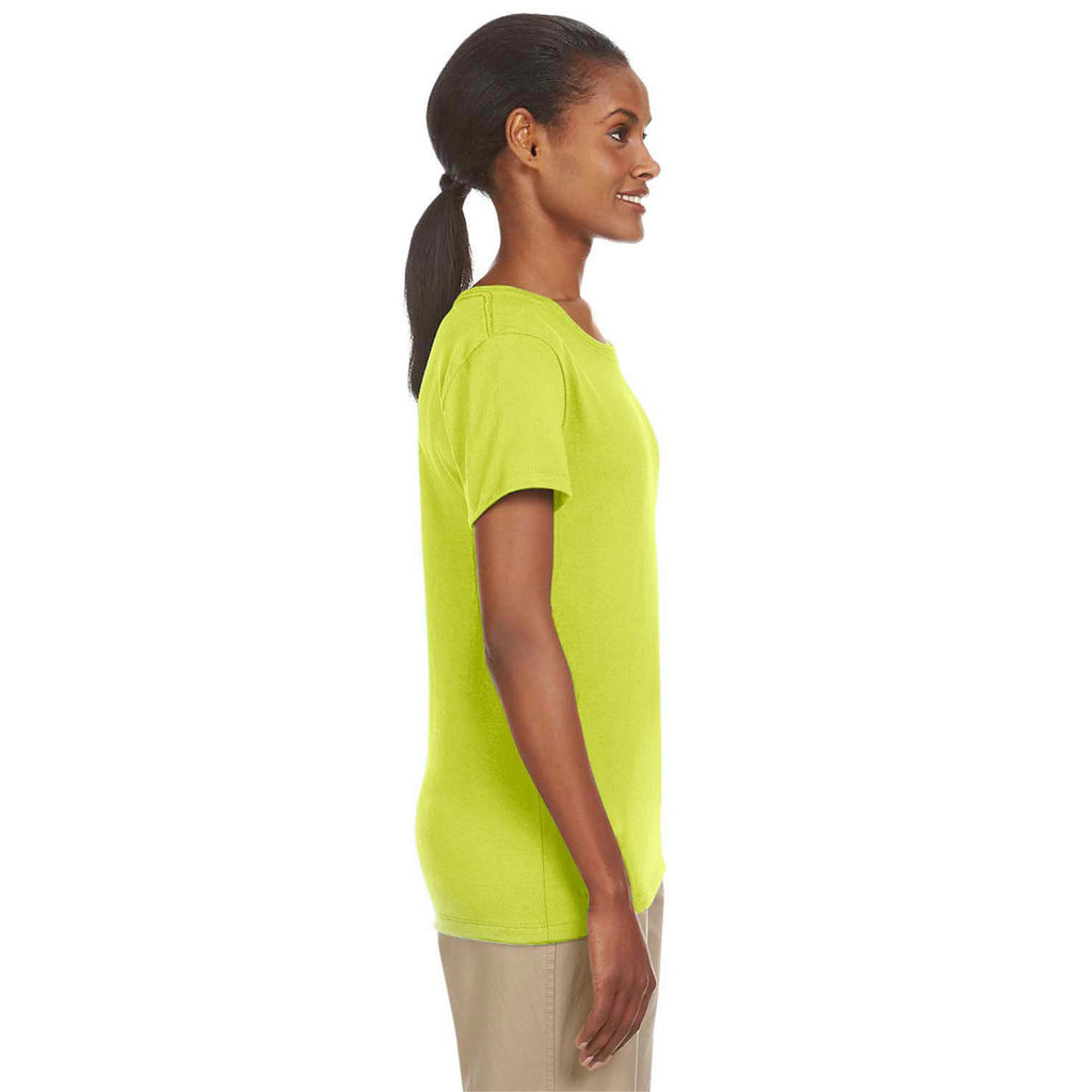 Jerzees Women's Safety Green 5.6 Oz. Dri-Power Active T-Shirt