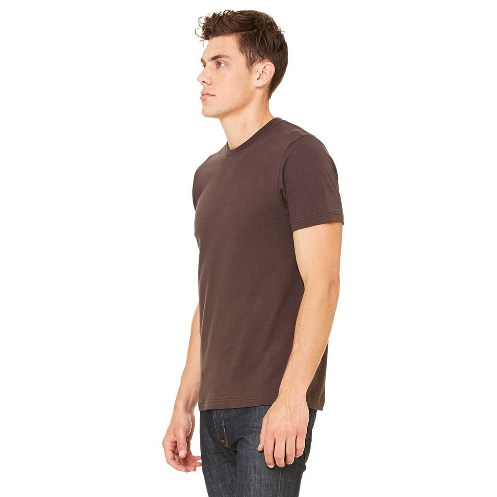 Bella + Canvas Unisex Brown Jersey Short-Sleeve T-Shirt