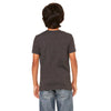 Bella + Canvas Youth Charcoal Black Triblend Jersey Short-Sleeve T-Shirt