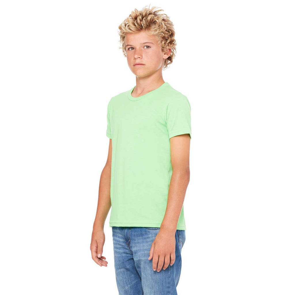 Bella + Canvas Youth Neon Green Jersey Short-Sleeve T-Shirt