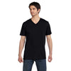 Bella + Canvas Unisex Black Made in the USA Jersey Short-Sleeve V-Neck T-Shirt