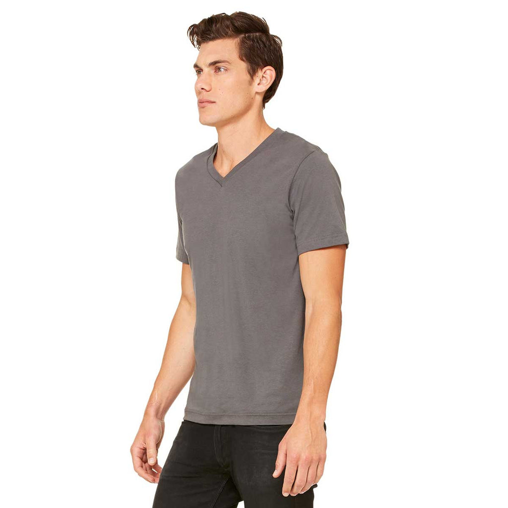Bella + Canvas Unisex Asphalt Jersey Short-Sleeve V-Neck T-Shirt