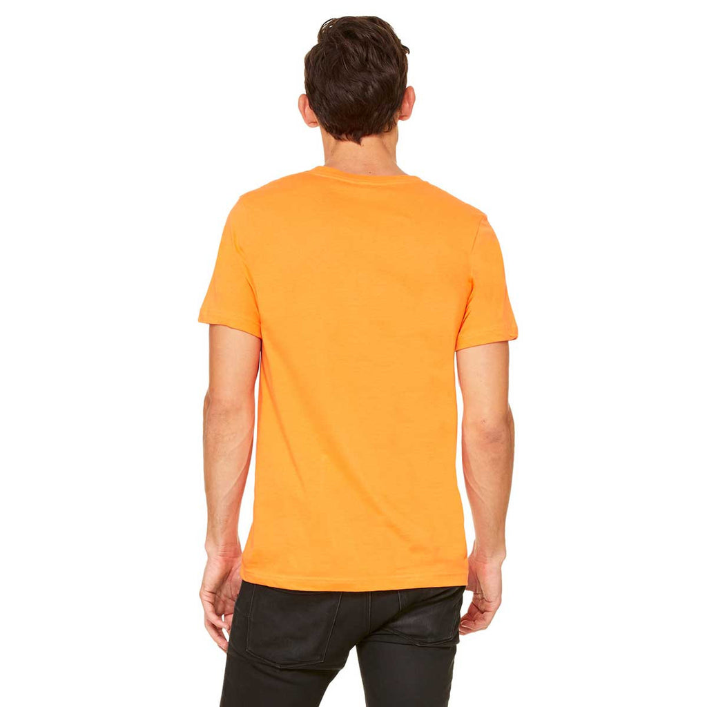 Bella + Canvas Unisex Orange Jersey Short-Sleeve V-Neck T-Shirt