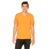 Bella + Canvas Unisex Orange Jersey Short-Sleeve V-Neck T-Shirt