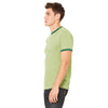Bella + Canvas Men's Heather Green/Forest Jersey Short-Sleeve Ringer T-Shirt