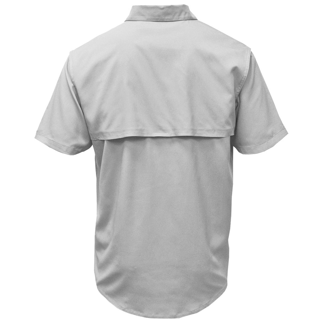 BAW Men's Silver Short Sleeve Fishing Shirt