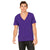 Bella + Canvas Unisex Team Purple Jersey Short-Sleeve Deep V-Neck T-Shirt