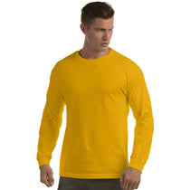 Antigua Men's Gold Long Sleeve Crew Tee