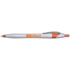 Hub Pens Orange Trim Javalina Chrome Bright Pen with Black Ink