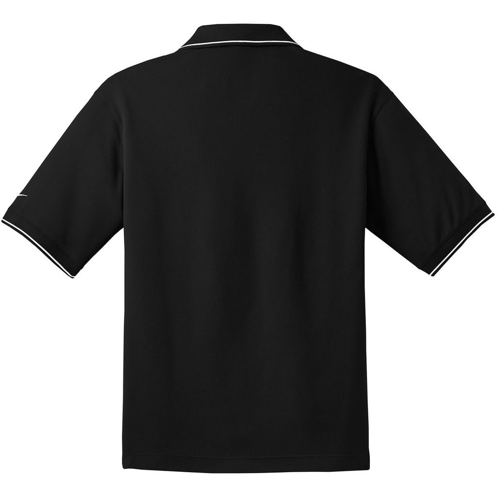 Nike Men's Black Dri-FIT Short Sleeve Classic Tipped Polo