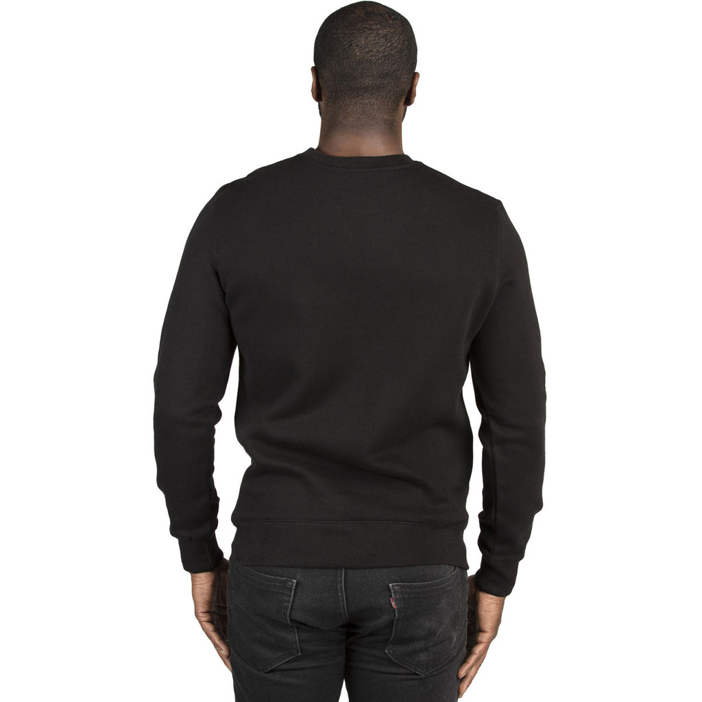 Threadfast Unisex Black Ultimate Crewneck Sweatshirt