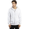 Threadfast Unisex White Ultimate Fleece Full-Zip Hooded Sweatshirt