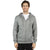 Threadfast Unisex Heather Grey Ultimate Fleece Full-Zip Hooded Sweatshirt