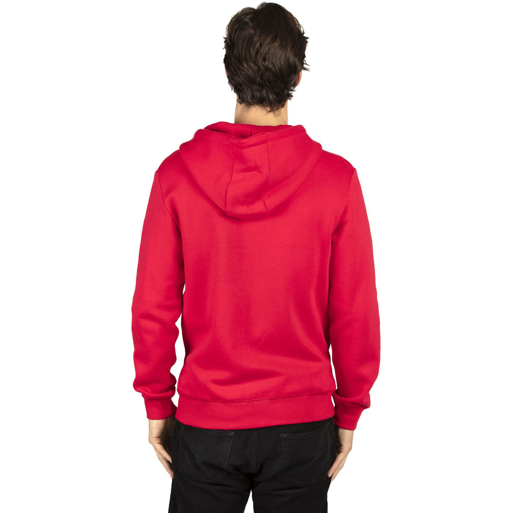 Threadfast Unisex Red Ultimate Fleece Full-Zip Hooded Sweatshirt