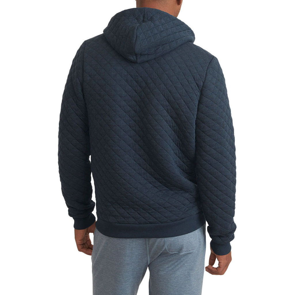 Marine Layer Unisex Navy Heather Corbet Quilted Full Zip Hoodie