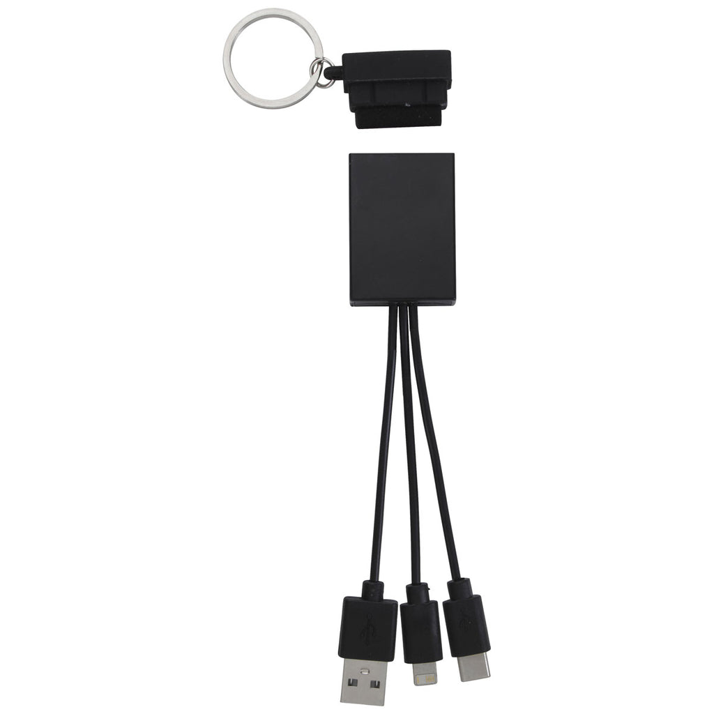 Good Value Black Trio 3-in-1 Charging Cable 2A