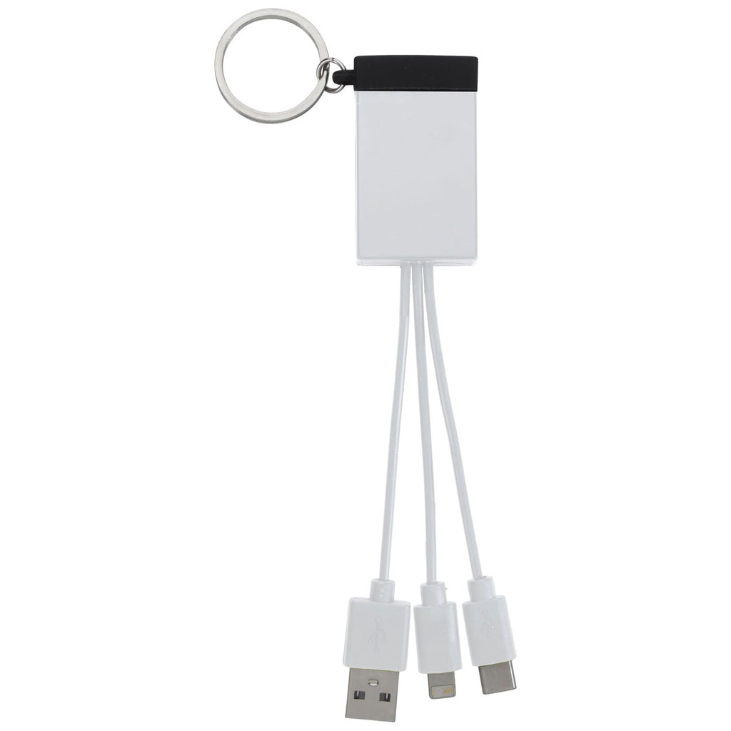 Good Value White Trio 3-in-1 Charging Cable 2A