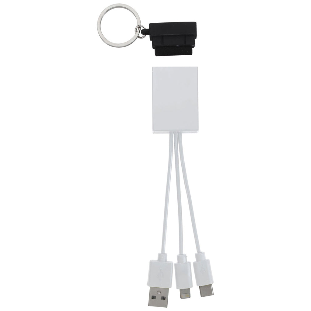 Good Value White Trio 3-in-1 Charging Cable 2A