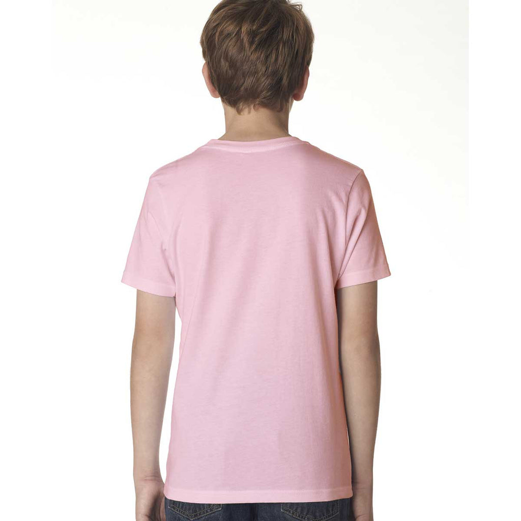 Next Level Boy's Light Pink Premium Short-Sleeve Crew Tee