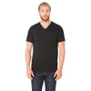 Bella + Canvas Unisex Solid Black Triblend Short-Sleeve V-Neck T-Shirt