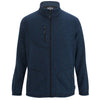 Edwards Men's Blue Heather Sweater Knit Fleece Jacket