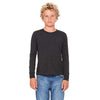 Bella + Canvas Youth Charcoal-Black Triblend Jersey Long-Sleeve T-Shirt