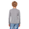 Bella + Canvas Youth Grey Triblend Jersey Long-Sleeve T-Shirt