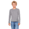 Bella + Canvas Youth Grey Triblend Jersey Long-Sleeve T-Shirt