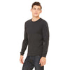 Bella + Canvas Men's Charcoal-Black Triblend Jersey Long-Sleeve T-Shirt
