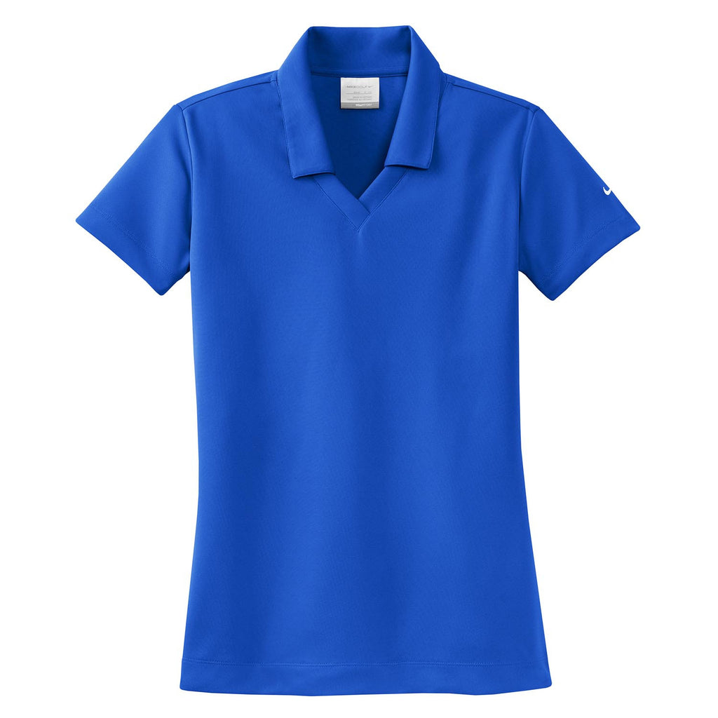 Nike Women's Sapphire Blue Dri-FIT Short Sleeve Micro Pique Polo