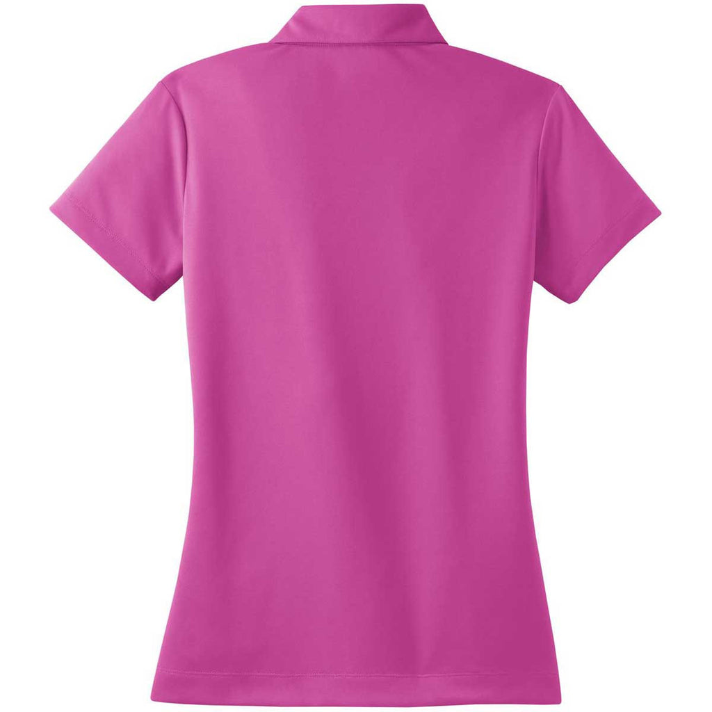 Nike Women's Bright Pink Dri-FIT Short Sleeve Micro Pique Polo
